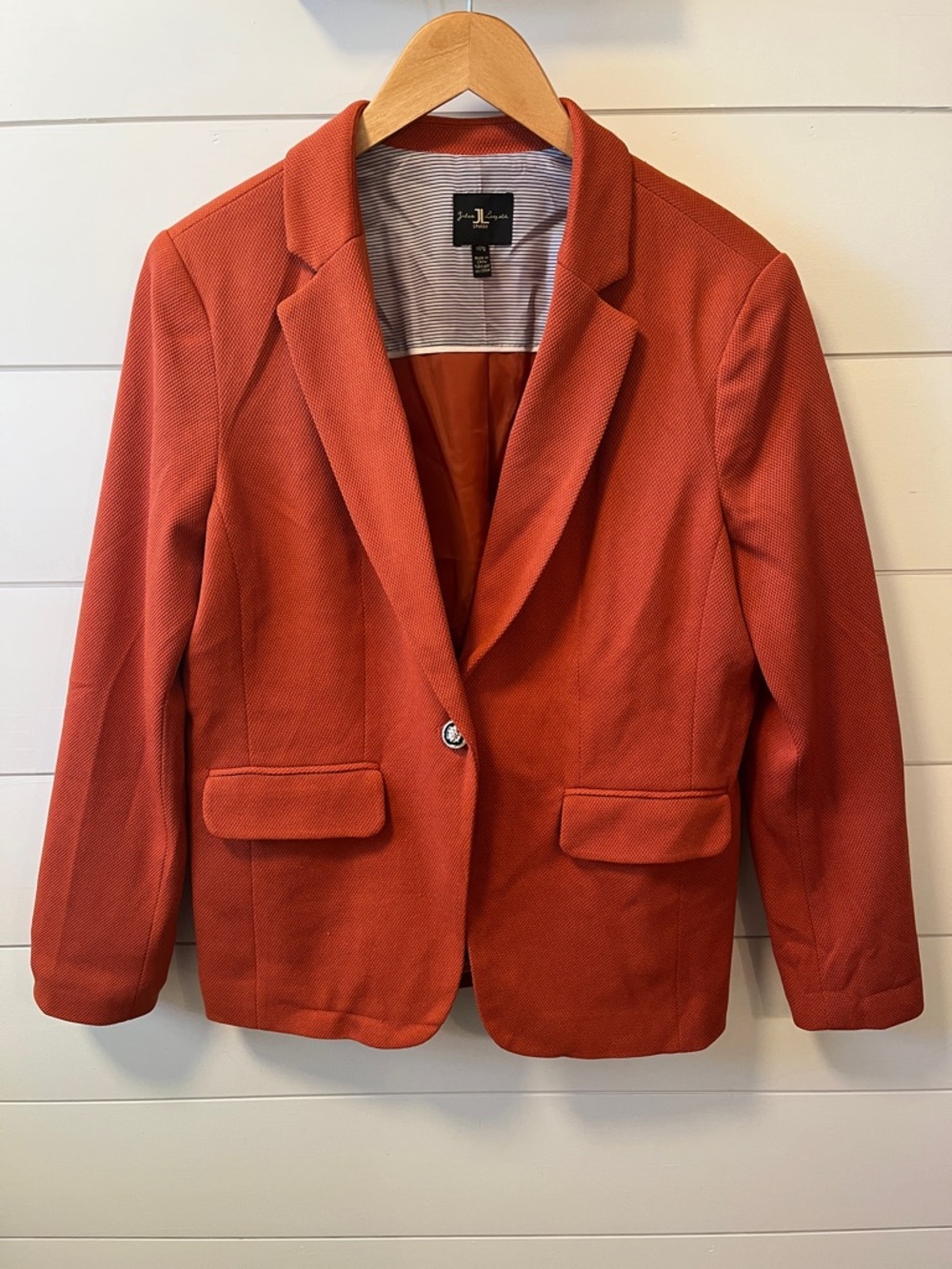 Jules Leopold Studio Rust Blazer in Deep Orange